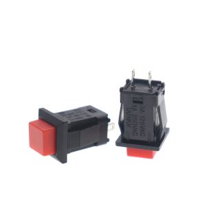 Pulsador panel cuadrado ON OFF 220V 1A – ROJO