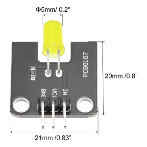 Modulo emisor de luz LED para Arduino microcontrolador de 5 mm Amarillo
