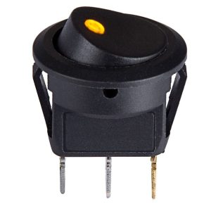 IInterruptor ON OFF con luz LED Redondo rectangular 20mm SPST 12V 20A AMARILLO