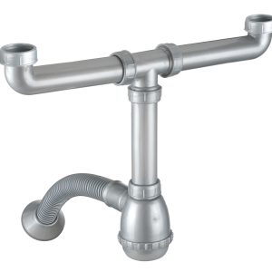 SIFON DOBLE PILETA COCINA DESCARGA CORRUGADA AWADUCT ( 7227 )