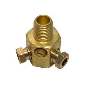 PILOTO IGNICION GLP DOBLE 1/8 MACHO NPT X 3/16 P