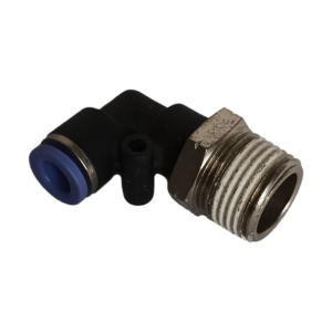 CODO PLASTICO 3/8 MACHO NPT NIQUELADO X 1/4 ACOPLE RAPIDO