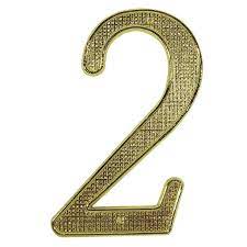 NUMERO CASA DORADO NUMERO 2