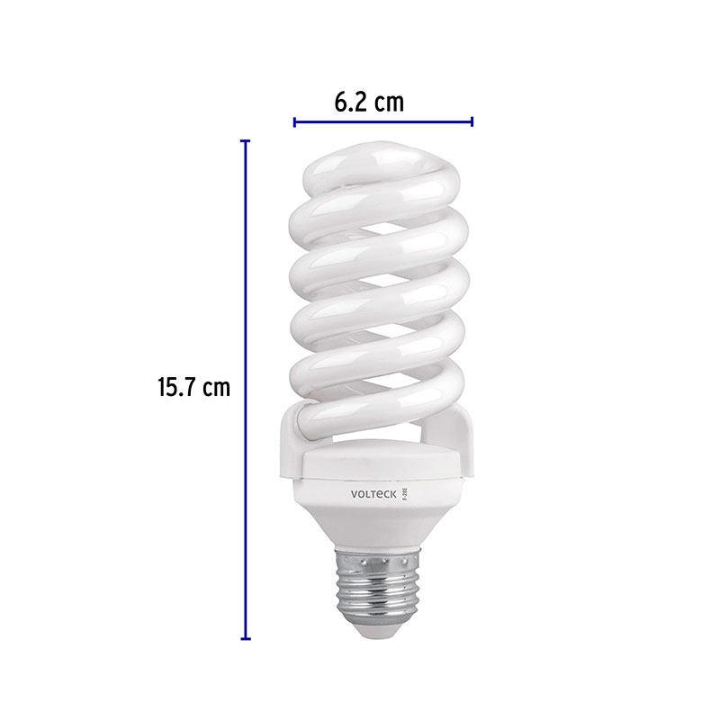 PACK BOMBILLO FLUORESCENTE VOLTECK-TRUPER #46851/F-28EX4 ESPIRAL T4 LUZ DÍA 28W CAJA(4 PZS) - Imagen 2