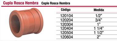 POLIPROPILENO – CUPLA PPL 3/4 – POLIMEX - Imagen 3