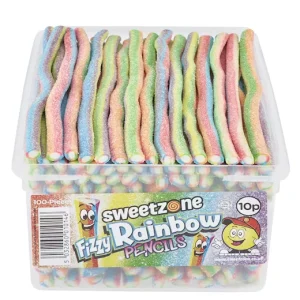 Sweetzone Fizzy Rainbow Pencils Silo (100 stuks)