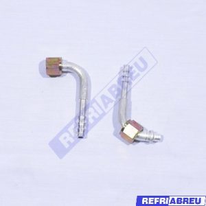 FITTING ALUMINIO CURVO 1/4 HEMBRA ORING