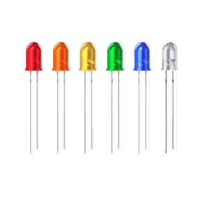 KIT 30 DIODOS LEDS 5MM VERDE BLANCO ROJO AZUL AMARILLO NARANJA ARDUINO
